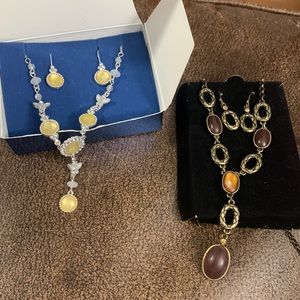 Two Vintage Avon Necklace and earring sets
